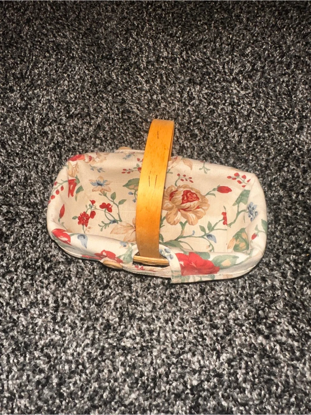 Longaberger Floral-Lined small Basket
